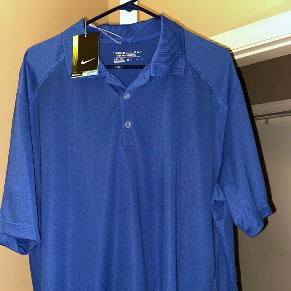 Nike Golf Polo Shirt Dri Fit XL Blue The Westin